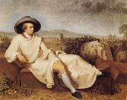 TISCHBEIN, Johann Heinrich Wilhelm Goethe in the Roman Campagna china oil painting artist